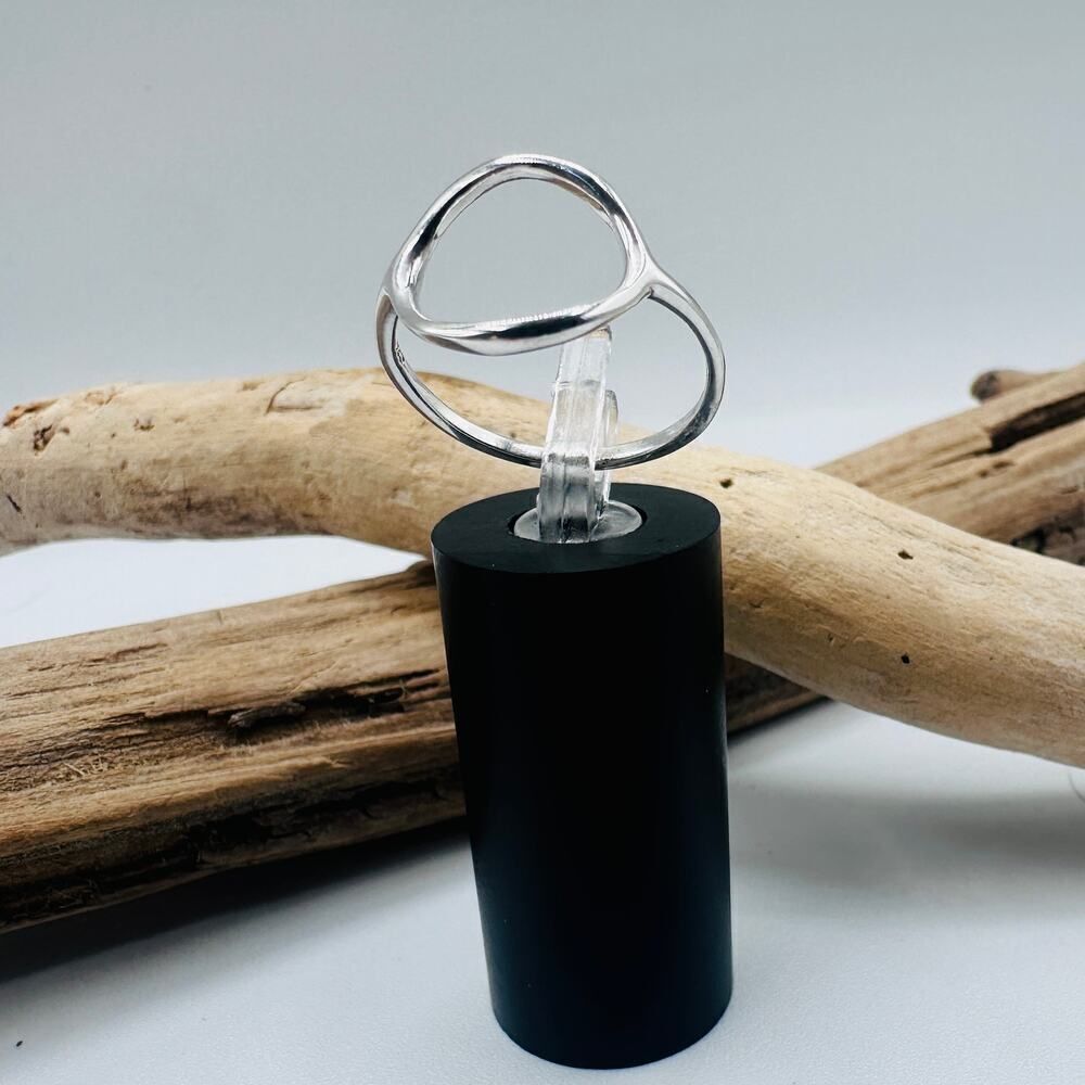 Sterling Silver Modern High Polish Circle Ring